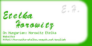 etelka horowitz business card